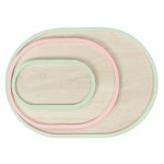 Colored Rim Serving Trays